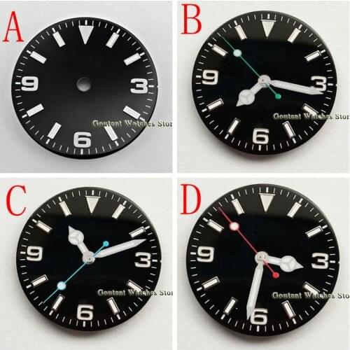 Goutent 29.2mm Black Watch dial + Watch hands fit ETA2824 2836,NH35,Miyota 82series,DG2813 3804 Movement