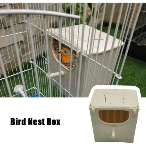 Bird Nest Box Bird Cage Mount Nesting Box Plastic Parakeet House Breeding Mating Box With Both Inside And Outside