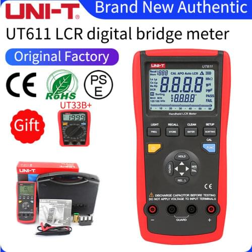 UNIT UT611 UT612 Capacitance meter LCR Meter 20000 insolution resistance meter with LCD backlight display