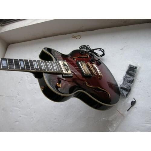 China guitar factory custom New hollow body Electric guitar red color Jazz guitar Gold hardware free shipping 8yue9 335