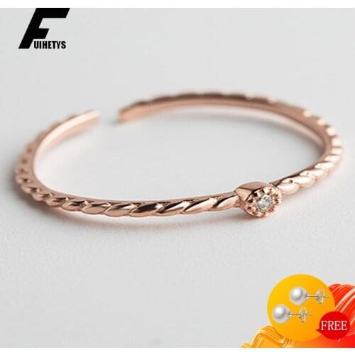 Bali Jelry Fashion Ring for Women S925 Sterling Silver Jewelry Zircon Gemstone Open Finger Rings Accessories Wedding Engagement
