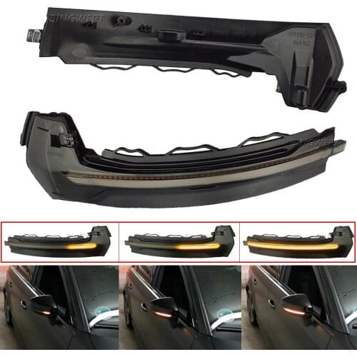 Crystal For Audi A3 8V S3 RS3 Bright LED Turn Signal Dynamic Side Mirror Light Flashing Blinker Indicator 2013 2015 2017 Clear