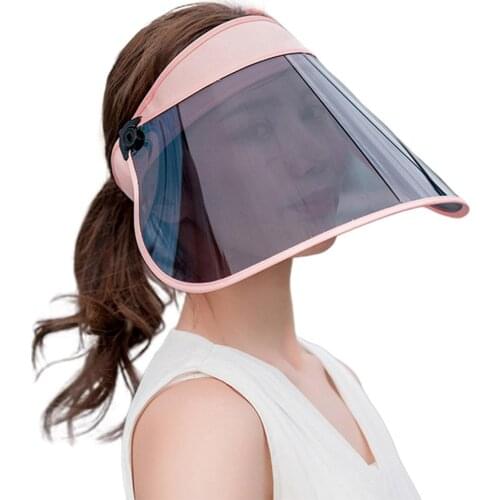 Summer Sun Protection Ultraviolet Polarized Sun Visor Hats For Women Outdoor Travel Fishing Biking Cover Face Sun Hat Female Cap