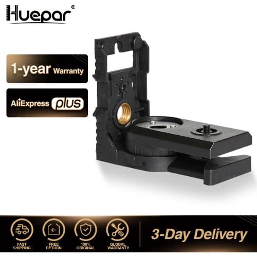Huepar Multifunctional L-shape Magnetic Bracket Laser Level Adapter With Adjustable Magnetic Pivoting Base to 180 Degree Holder