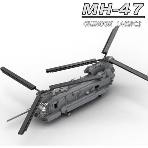 New Creator Military Series Boeing MH-47 Chinook helicopter Model MOC Building Blocks Transport Plane Brick Toy Model for boys