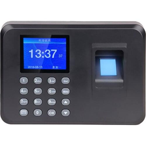 Office Intelligent Password Attendance Machine Biometric Fingerprint Employee Checking-in Recorder DC 5V Time Attendance Clock