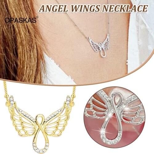 Angel Diamond Lady Necklace Wedding Tourism Commemorative Alloy Material Electroplating Process VL