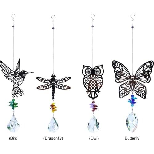 DIY Crystal ChandelierCrystal Prisms Animal Wind Chimes Pendant Rainbow Maker Hanging Chakra Cascade for