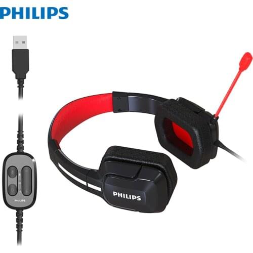 New Philips TAGH401 wired headset with microphone gaming headphone USB interface for game voice GH401 compatible Computer PC Mac