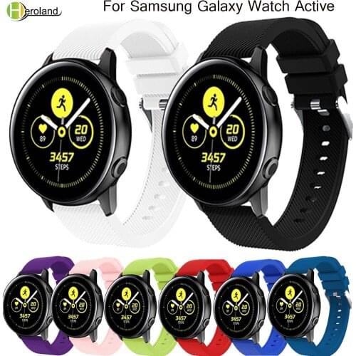 Gear S2/S4 20mm watch strap sport silicone for Samsung Galaxy Watch Active/42mm smart watch band Replacement Bracelet wristband