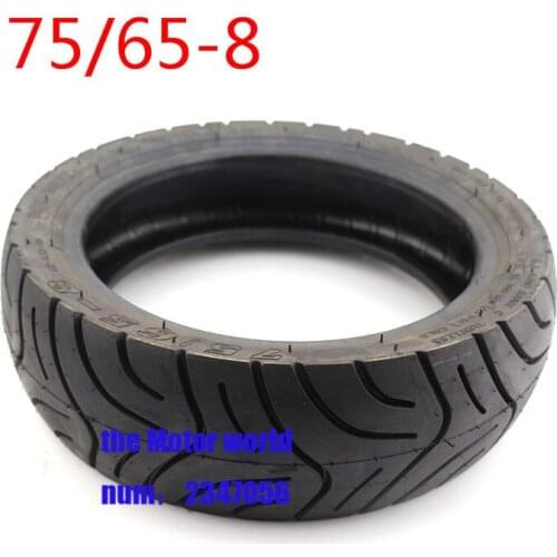 Rubber tire 75/65-8 tubeless tire Tube out tire 8 inch fit for Gas Electric Scooter Pocket Bike