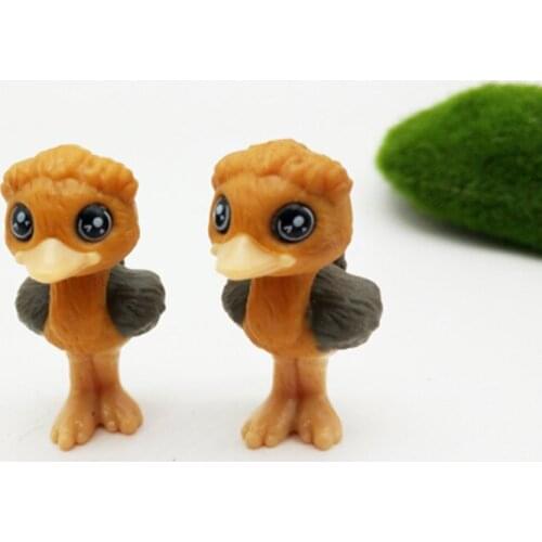 Ostrich Bird Animal Mini Bonsai Miniature Fairy Garden Home Decoration Craft Micro Landscaping Decor DIY Accessories