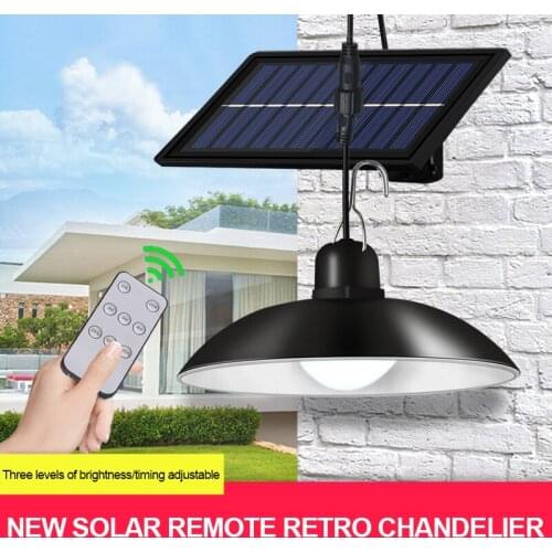 Amaryllis Head Solar Pendant Light Led Indoor Outdoor Solar Lamp With 3M Cable Remote Control IP65 Waterproof Patio Garden Light