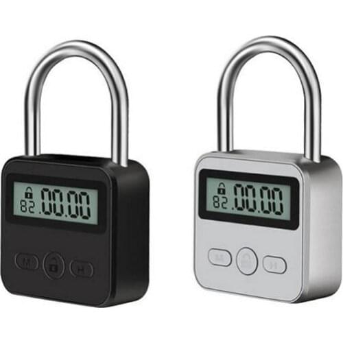 Smart Lock Metal Timing Lock Electronic Lock Timer Padlock Luggage Padlock Rechargeable