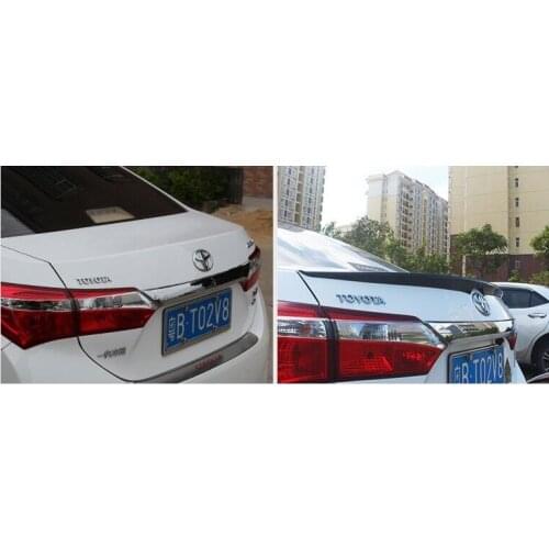 WOOBEST ABS Rear Wing Rear Trunk Rear Spoiler for toyota corolla altis 2014-2017, new design top quality unpainted
