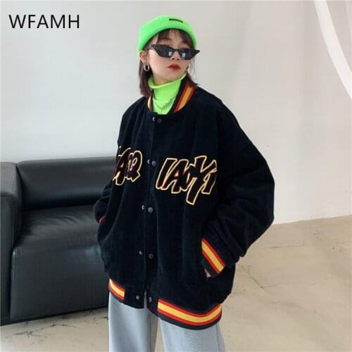 2020 new spring temperament couple tide jacket loose thin embroidered sports baseball jackets women plus size loose coats top