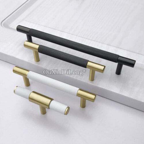 New 10PCS European Pure Brass Knurled Furniture Handles Drawer Pulls Cupboard Wardrobe Kitchen Cabinet Pens Knobs and Handles