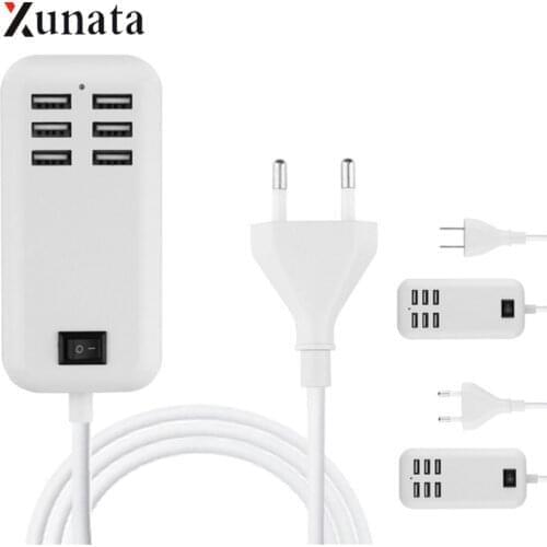 15W/20W/30W 4/6 Port USB Hub Multi Splitter with Power Adapter EU/US/UK Plug USB High Speed Hab USB Charging Socket