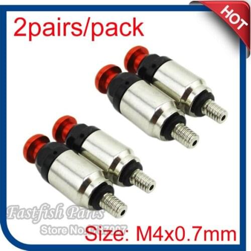 2 pairs/pack Aluminum M4 x 0.7mm CNC Front Fork Air Bleeder Valves For 43mm 48mm WP Front Forks Motorcycle