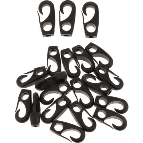 20 Pack Fishing Boat Kayak Canoe Lashing Hooks Paddle Board Camping Bungee Shock Cord Hook