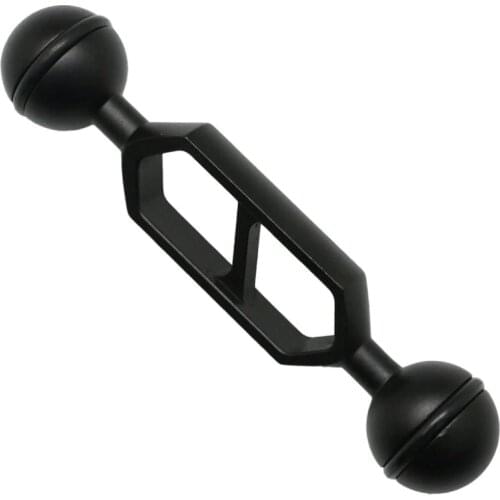 4'' 10.3cm Aluminium double one inch ball arm for underwater housing Case Waterproof Flashlight Flash Strobe