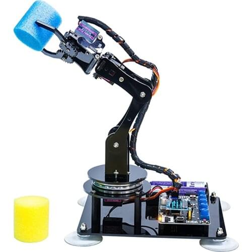 Adeept Arduino Compatible DIY 5-Axis Robotic Arm Kit for Arduino UNO R3 | STEAM Robot Arm Kit with Arduino