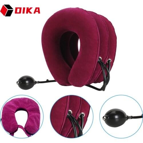 Neck Stretcher Machine Air Inflation Cervical Traction 3 Tube Home Medical Devices Orthopedic Soft Pillow Collar Traction Relief