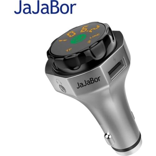 JaJaBor Car Wireless FM Transmitter Bluetooth Car Kit AUX Audio MP3 Player FM Modulator Handsfree Car Kit Dual USB Car Charger