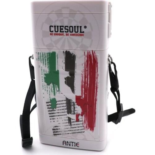 CUESOUL ANTIE Hard Dart Case for Steel Tip Darts/Soft Tip Darts- Italian Flag Design