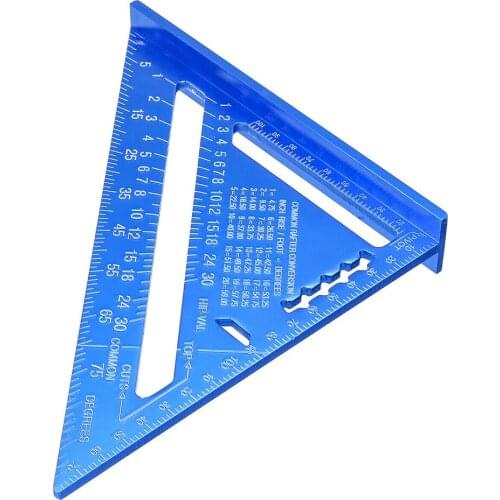 Woodworking Triangle Ruler Measuring tool DIY Portable Blue High stength