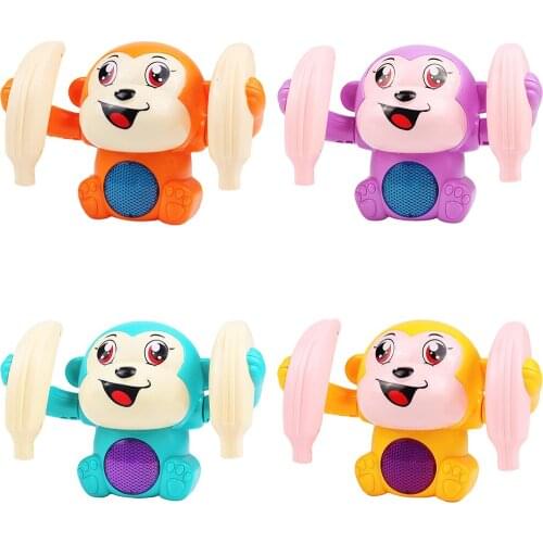 Kids Toy Roll Over Monkey Toy Walking Crawling Toys for Baby 6 Month Up