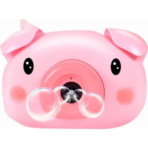 Childrens piglets blow bubble machine electric camera does not leak girls heart