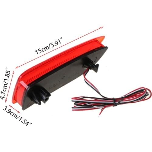 1Pair FTT Rear Bumper Lights LED Reflector Brake Stop Signal Running Lamp for toyota Corolla Lexus CT200h H8WE