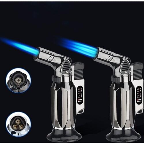Gas Lighter Small Spray Gun Welding Torch Butane Wind-Proof Portable Turbo Lighters Smoking Outdoor Camping BBQ Kitchen Igniter