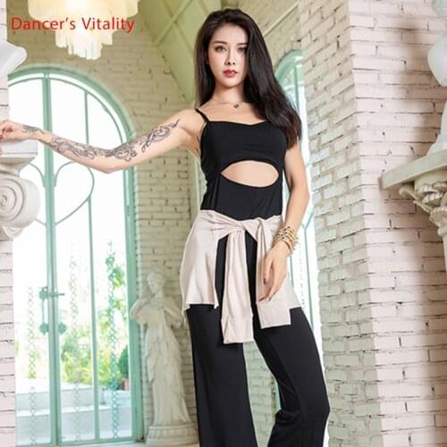 Belly Dance Jumpsuit Modal Sling Rompers Practice Clothes Female Adult Elegant Sexy Performance Training Clothing