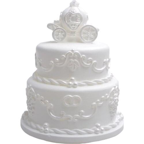 Luyou 3D Wedding cake mold,Pumpkin carriage shape candle mold 3D soap moad chocolate mold ,Silicone Mold FM1125