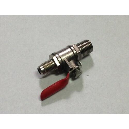 Mini Shutoff Valve w/Check - 1/4" mfl, Homebrew CO2 Regulator part, Brewer Valve