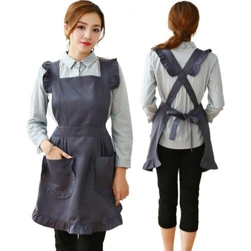 Fashion cosmetologist nail shop beauty salon work clothes aprons custom logo makeup maternal and child stores supermarkets