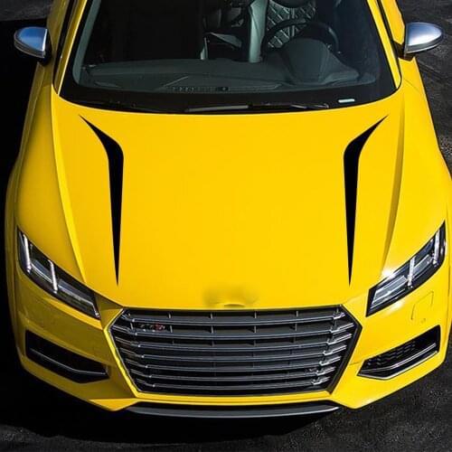 2PCS Car Hood Cover Engine Stickers For Audi BMW Ford Volkswagen Toyota Renault Mercedes Benz Tuning Accessories Vinyl Decals