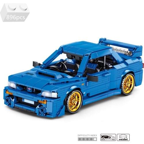 2021 NEW High-tech Supercar 22B Sti Version Building Blocks Kit Bricks Speed Racing Car Classic Model Creator Toys For Kids Gift