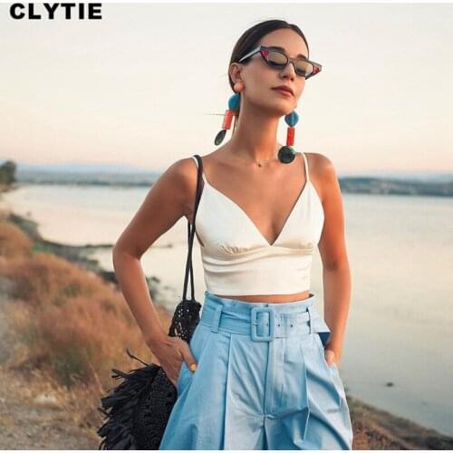 Clytie New Spring Backless Casual Tank Top Women Skinny Ladies Beach Outside Style Fashion Female New 2021 Summer Top