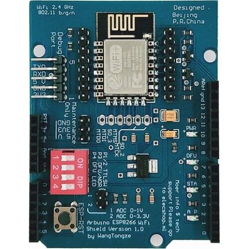 ESP8266 serial port WiFi expansion board shield ESP-12E development board expansion gpio UNO R3