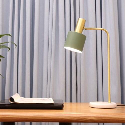 Simple modern hotel learn to read LED desk lamp Nordic marble desk lamp study bedroom bedside lamp