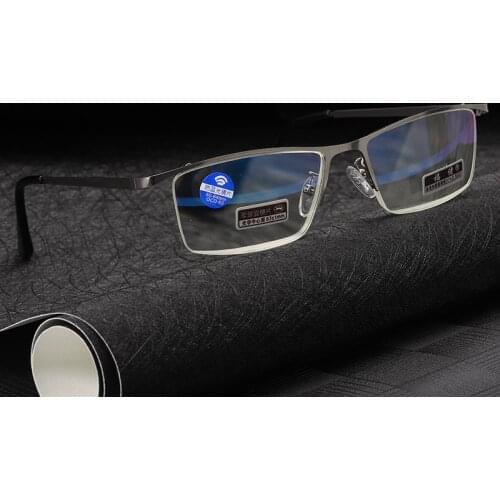 Half Frame Anti Blue Light Reading Glasses Men Women Business Office Presbyopia Eyeglasses Diopter +1.0 1.5 2.0 2.5 3.0 3.5 4.0