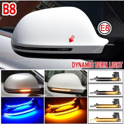 For Audi A4 A5 S4 S5 A3 B8 B8.5 A6 S6 A8 Q3 RS4 RS5 Dynamic Scroll LED Turn Signal Light Sequential Rearview Mirror Indicator