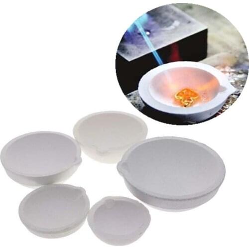 100g-5000g High Temperature Quartz Silica Melting Crucible Dish Bowl Pot Casting Gold Silver Metal Jewelry casting container