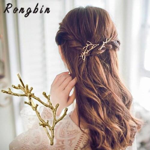 2017 Tree Clip Fashion Novel Designer Vintage Metal Branches Hairpins For Women Wedding Hair Jewelry Accessories Pinzas De Pelo