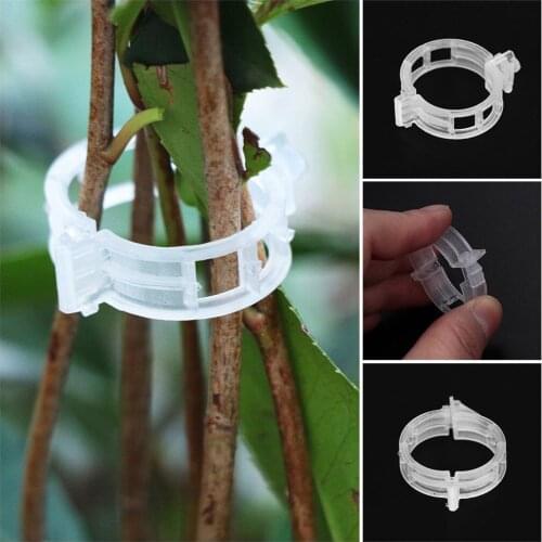 50pcs Reusable 25mm Plastic Plant Support Clips clamps For Plants Hanging Vine Garden Greenhouse Vegetables Tomatoes Clips