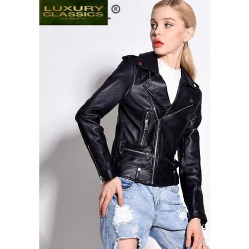 Coat Sheepskin 100% Real Female Genuine Leather Jacket Women Montone Streetwear Natural Womens Leather Jackets Clothes
