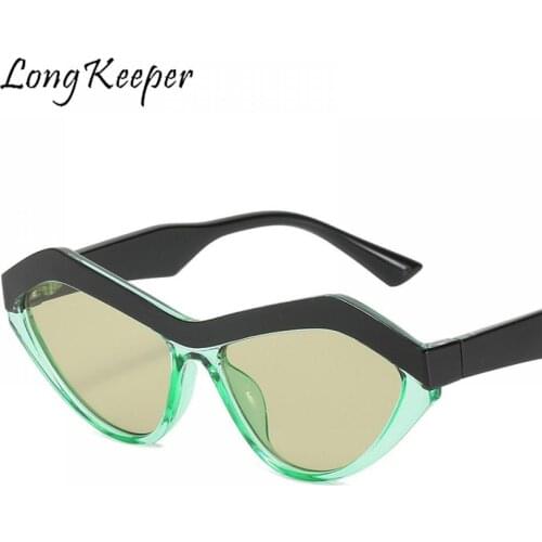LongKeeper Irregular Cat Eye Sunglasses Women Fashion 2021 Brand Designer Sun Glasses Gradient Lens Sun Glasses Driving Glasses
